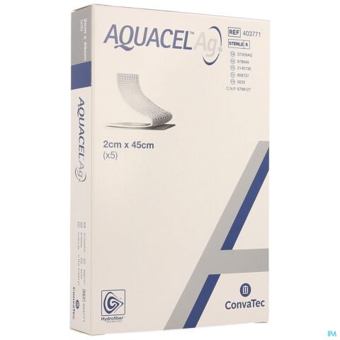 Aquacel Ag Verb Wiek Hydrof. Ster 2x45cm 5 403712