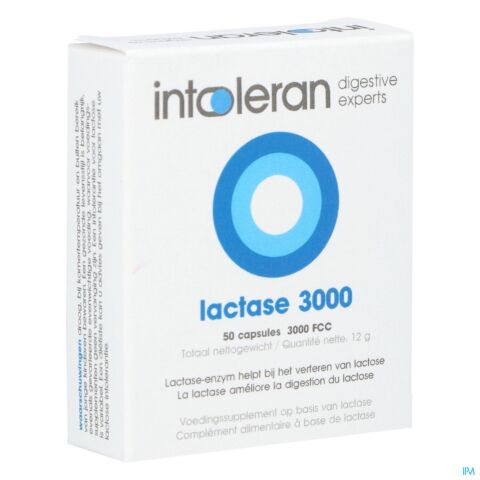 Intoleran Lactase 3000 Fcc Caps 50