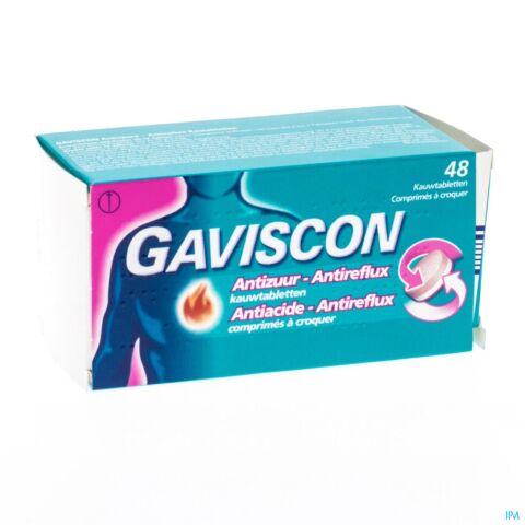 Gaviscon Anti-Zuur/ Anti-Reflux 48 Kauwtabletten
