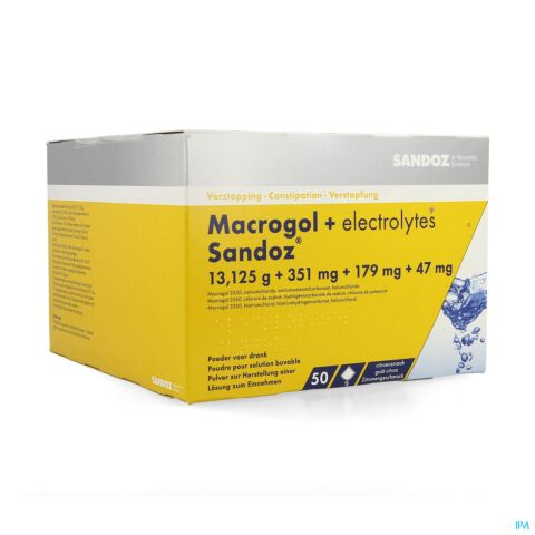 Macrogol + Elektrolyt Sandoz Citroen 50 Zakjes