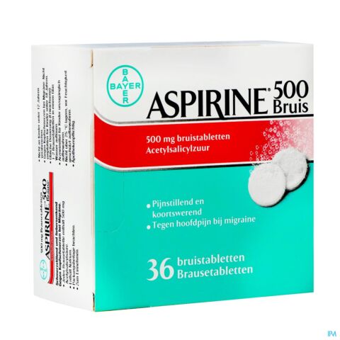 Aspirine 500mg 36 Bruistabletten