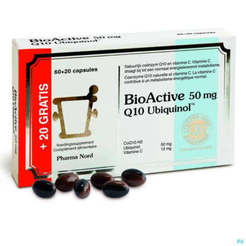 Bio Active Q10 50mg 60+20 Capsules