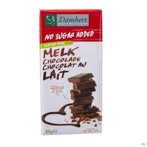 Damhert Melkchocolade Tablet Z/suiker 85g