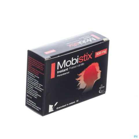 Mobistix Instant Aardbei Vanille 500mg Gran Zak 12