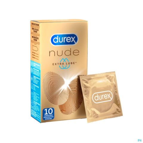 Durex Nude Extra Lube Condoms 10