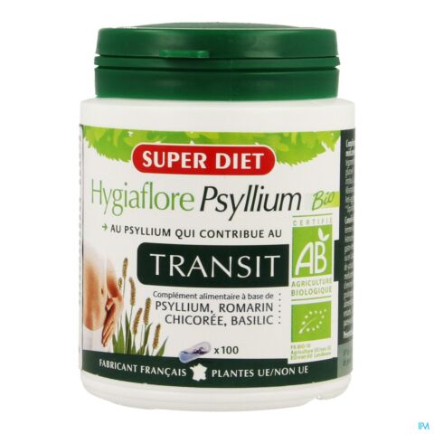 Superdiet Hygiaflore Psyllium Caps 100