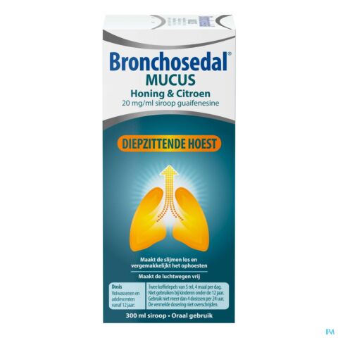 Bronchosedal Mucus Siroop - Honing Citroen 300ml 20mg/ml