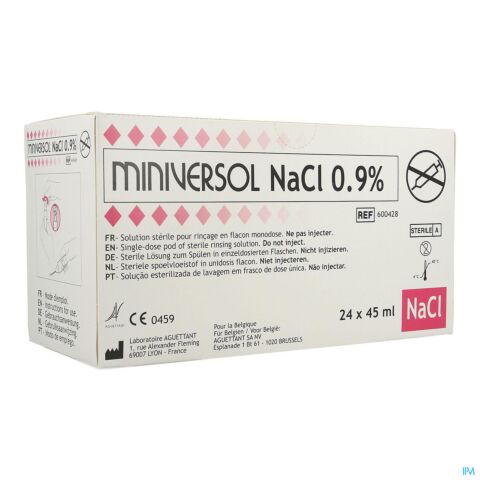 Nacl 0,9% 45ml Miniversol Ud Spoelen Aguettant 24