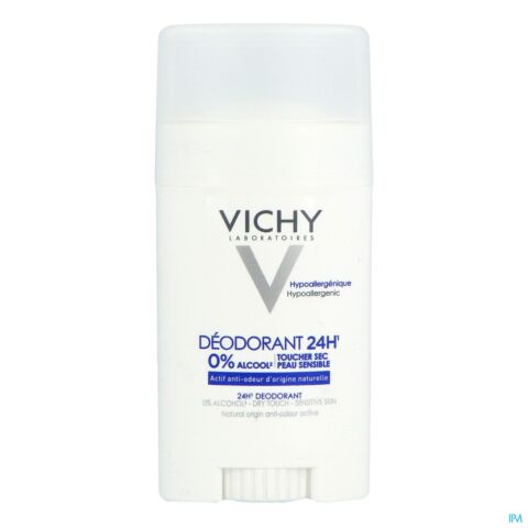 Vichy Deodorant Stick Zonder Aluminiumzouten 24 Uren 40ml