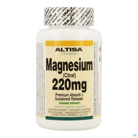 Altisa Magnesium Ctrat 220mg Tr Comp 100