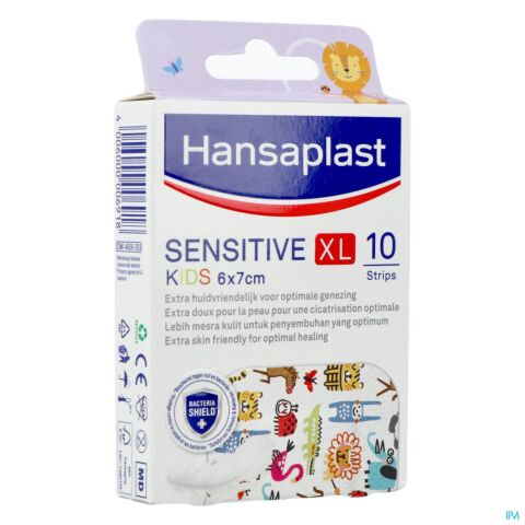 Hansaplast Sensitive Kids Xl 6x7cm Strips 10