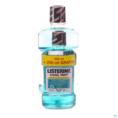 Listerine Coolmint Mondwater 500ml + 250ml Gratis