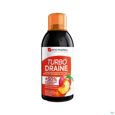 Forté Pharma Turbodraine Groene Thee-Perzik Drank 500ml