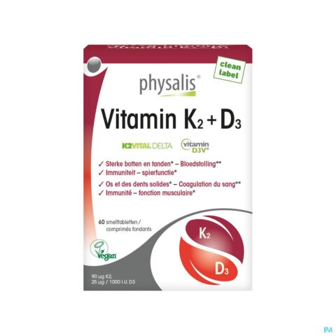 Physalis Vitamin K2 + D3 Tabl 60