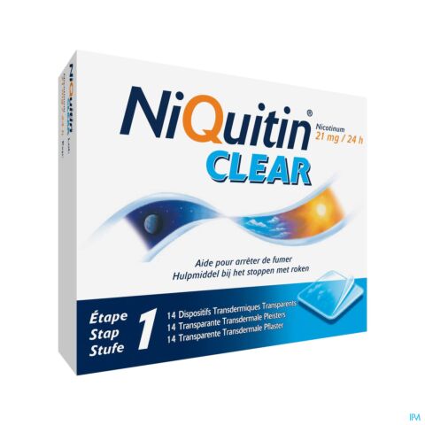 Niquitin Clear 21mg 14 Pleisters