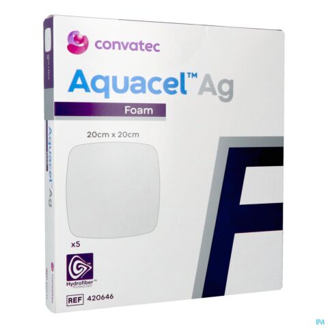 Aquacel Ag Foam Non Adhesief 20x20cm 5