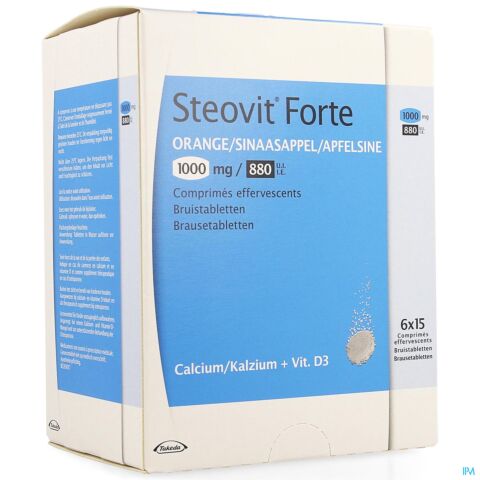 Steovit Forte Sinaasappel 1000/880 90 Bruistabletten