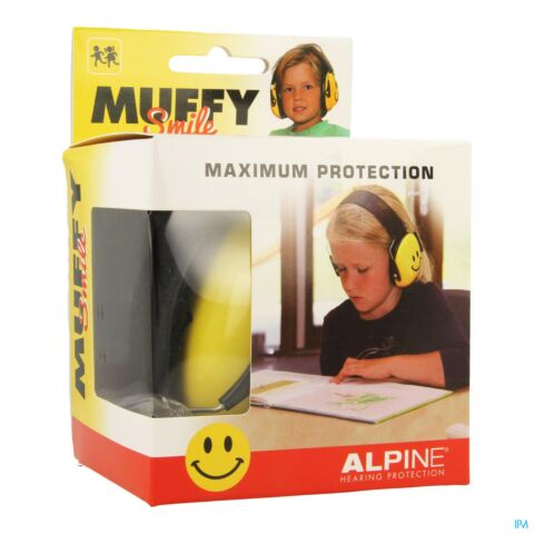 Alpine Muffy Oorkap Kids Smile/Geel 1 Stuk