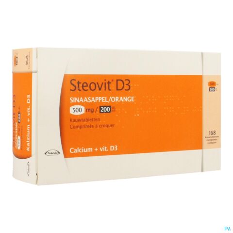 Steovit D3 500/200 Sinaasappel 168 Kauwtabletten