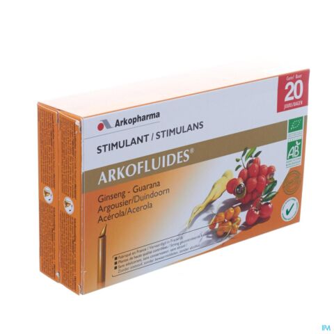 Arkofluide Fysieke+intelect.stimulans Unicadose 20