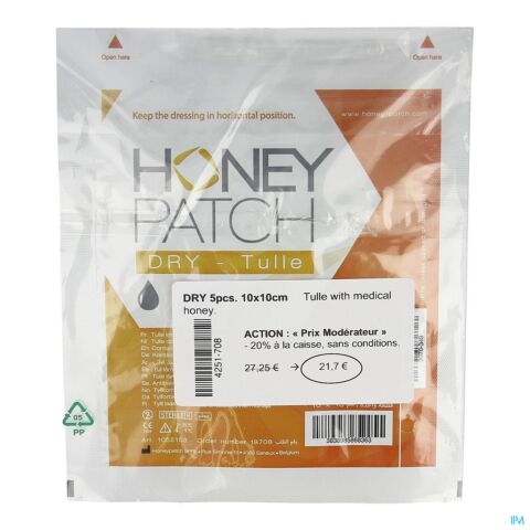 Honeypatch Dry Genez.honing7g+tulle Ster.10x10cm 5