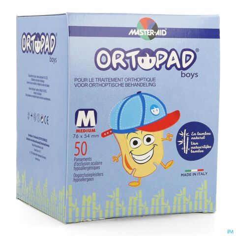 Ortopad Medium Boys Oogkompres 50 Stuks