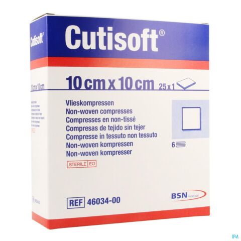 Cutisoft Ster Non Woven 10,0x 10,0cm 25