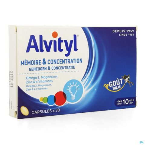 Alvityl Geheugen Concentratie Caps 30
