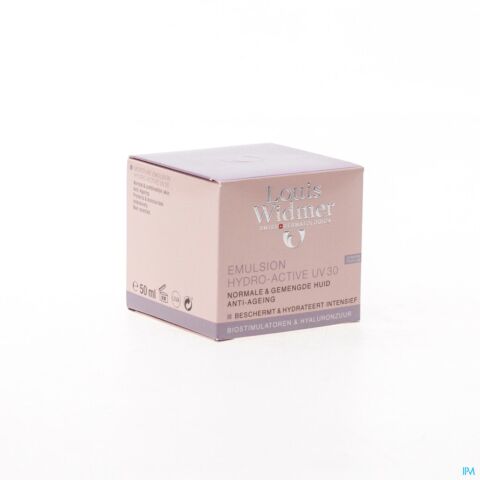 Louis Widmer Hydro-Actieve Emulsie UV30 Zonder Parfum 50ml