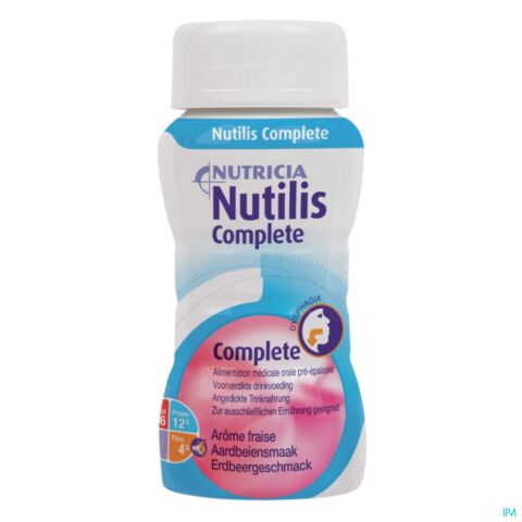 Nutilis Complete Stage 1 Aroma Aardbei Flessen 4x125ml