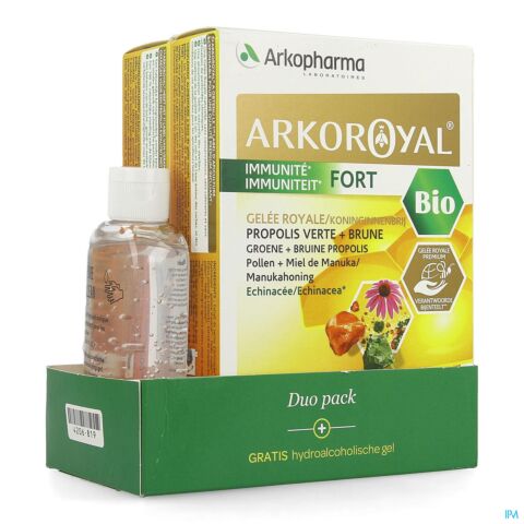Arkoroyal Immuniteit Fort Duo Amp20x10ml+h.gel50ml