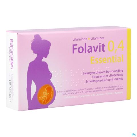 Folavit 0,4mg Essential Tabl 30 + Caps 30 Nf