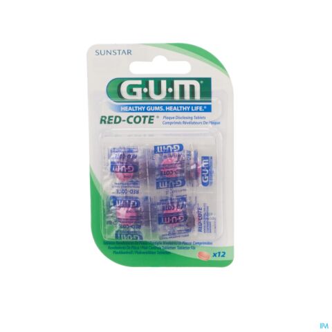 Gum Red-Cote Tandplakverklikker 12 Stuks