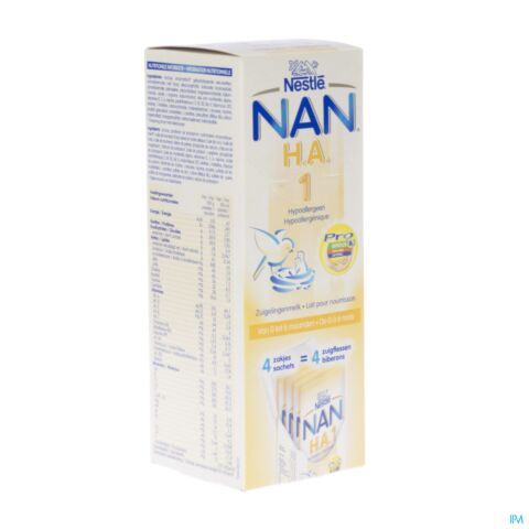 Nan Ha 1 Melkpoeder 0-6m Sticks 4x26,2g