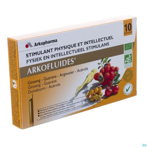Arkofluide Fysieke+intelect.stimulans Unicadose 10