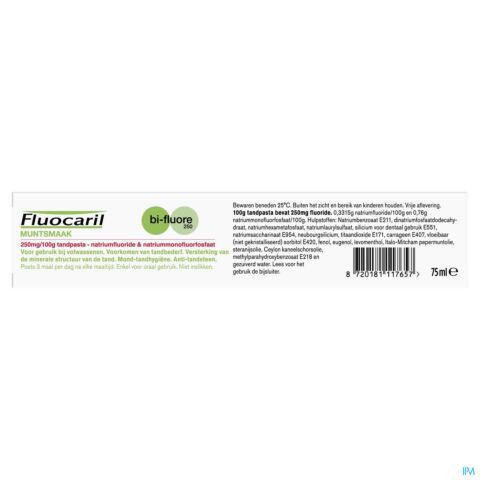 Fluocaril Bi-fluor 250 Tandp. Munt 250mg/100g 75ml
