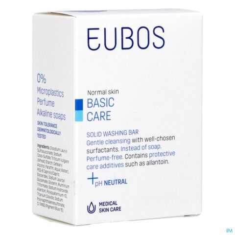 Eubos Blauw Wastablet Zonder Parfum 125g