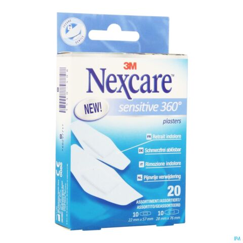Nexcare 3m Sensitive Skin Assort. 2 Maten 20