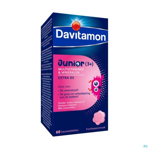 Davitamon Junior Framboos 60 Tabletten