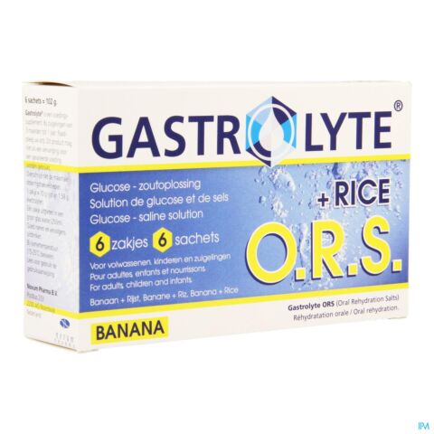 Gastrolyte Rijst Banaan Poeder 6 Zakjes