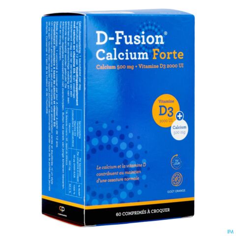 D-fusion Calcium Forte 500/2000 Kauwtabl 60