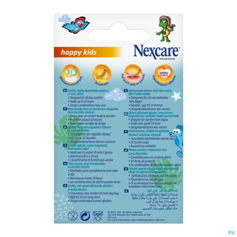 Nexcare 3m Happy Kids Strips 20 N0920nlw