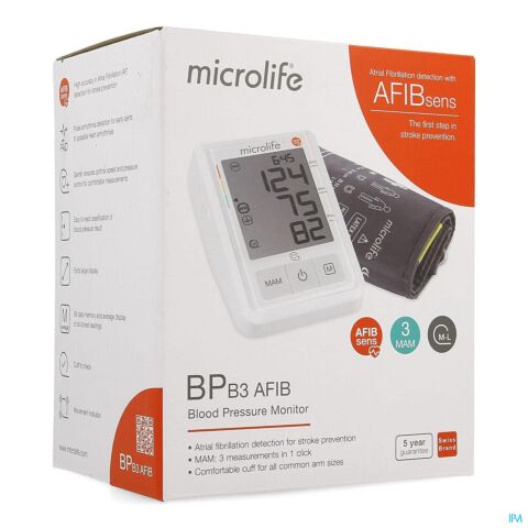 Microlife Bpb3 Afib Pc Bloeddrukmeter Arm Otc Sol