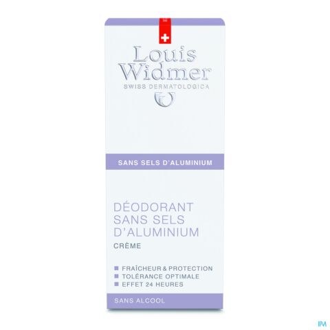 Louis Widmer Deo Crème Zonder Aluminiumzouten Met Parfum 40ml