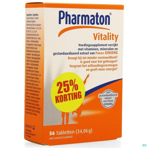 Pharmaton Vitality Comp 56 Promo 25% Gratis