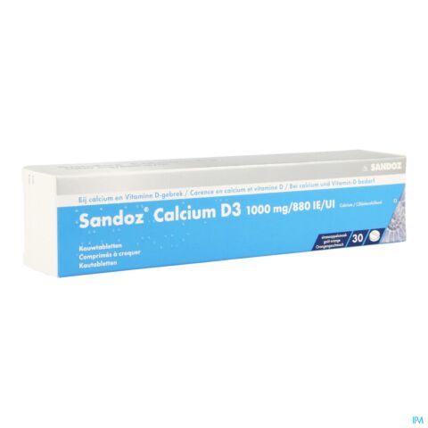 Sandoz Calcium D3 Kauwtabletten 30x1000 mg/880ie