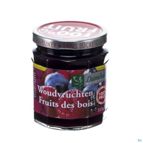 Damhert Confituur Woudvrucht 100% Fruit Z/suik315g