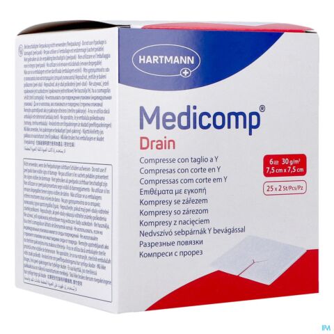 Medicomp Drain 7,5x7,5cm 6l.st25x2 P/s