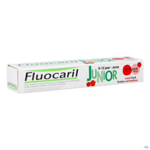 Fluocaril Tandpasta Junior Rood Fruit 75ml Nf