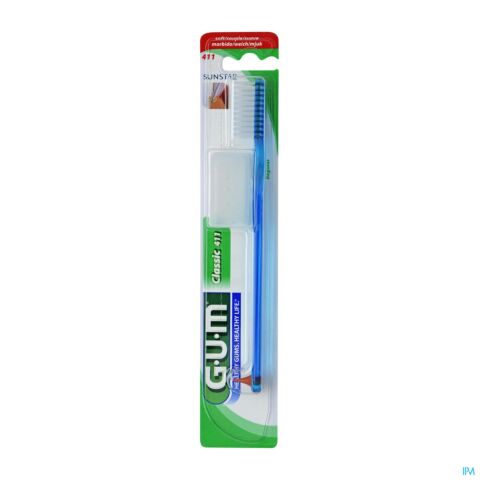 Gum Classic Tandenborstel met Grote Kop 411 Volwassenen 1 Stuk